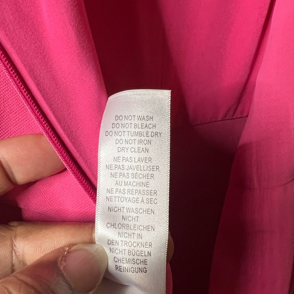 Adrianna Papell Overlay Wide leg Jumpsuit in Bubblegum Pink Size 14US Like New - Picture 13 of 14